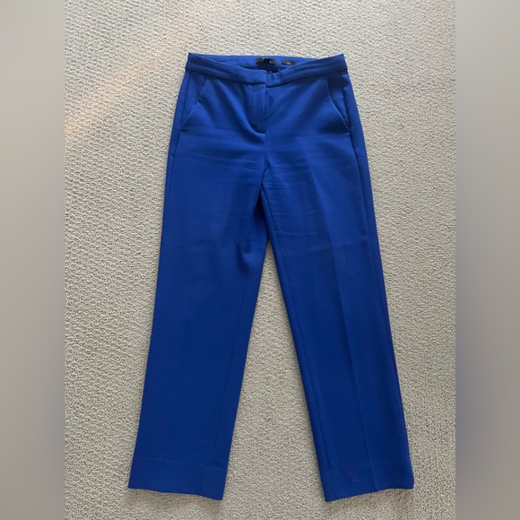 J.Crew Kate Four Season Stretch Blue Straight Leg Pant - Picture 2 of 3